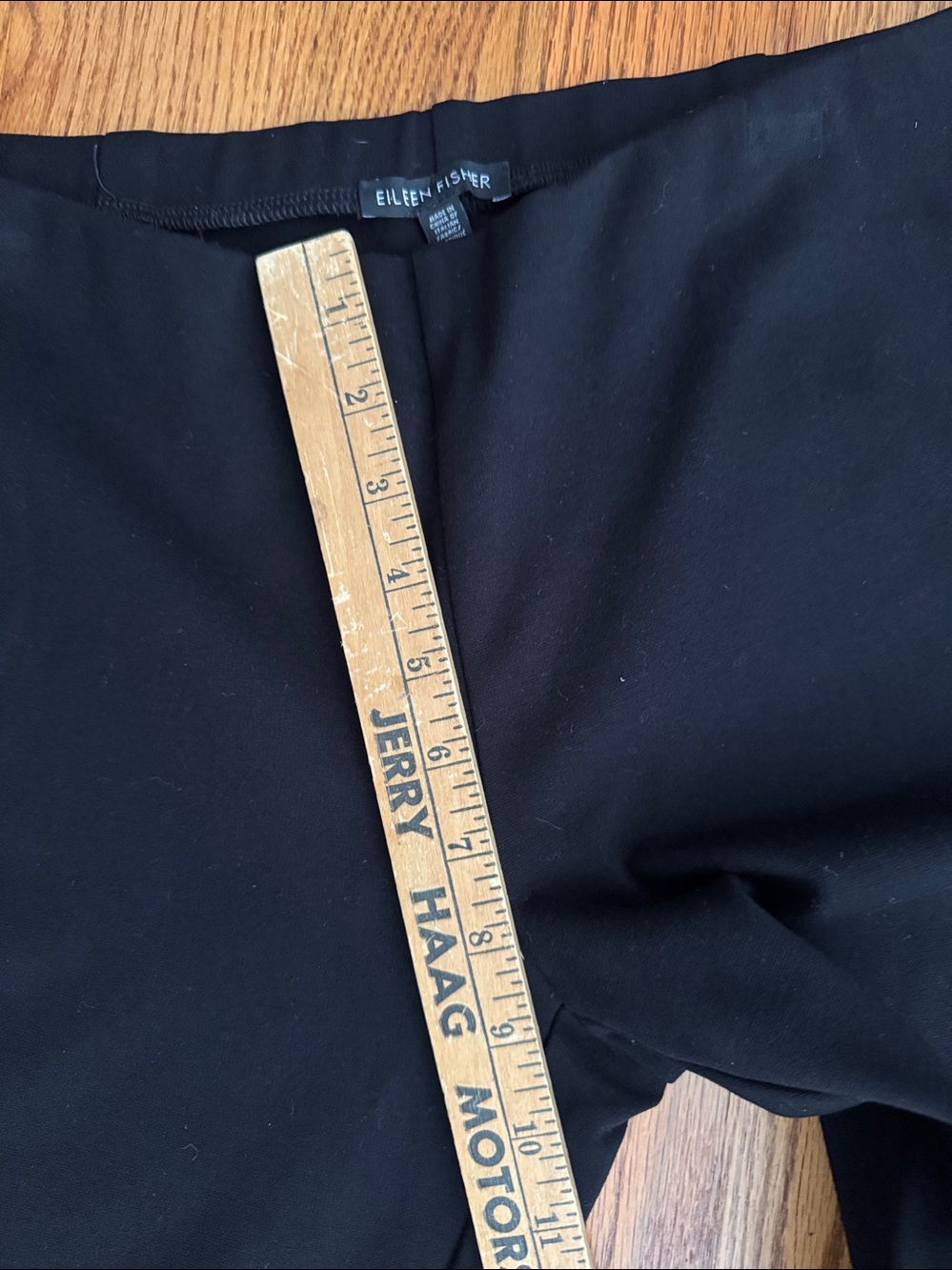 Eileen Fisher Straight Leg Black Ponte Pants - Picture 3 of 6
